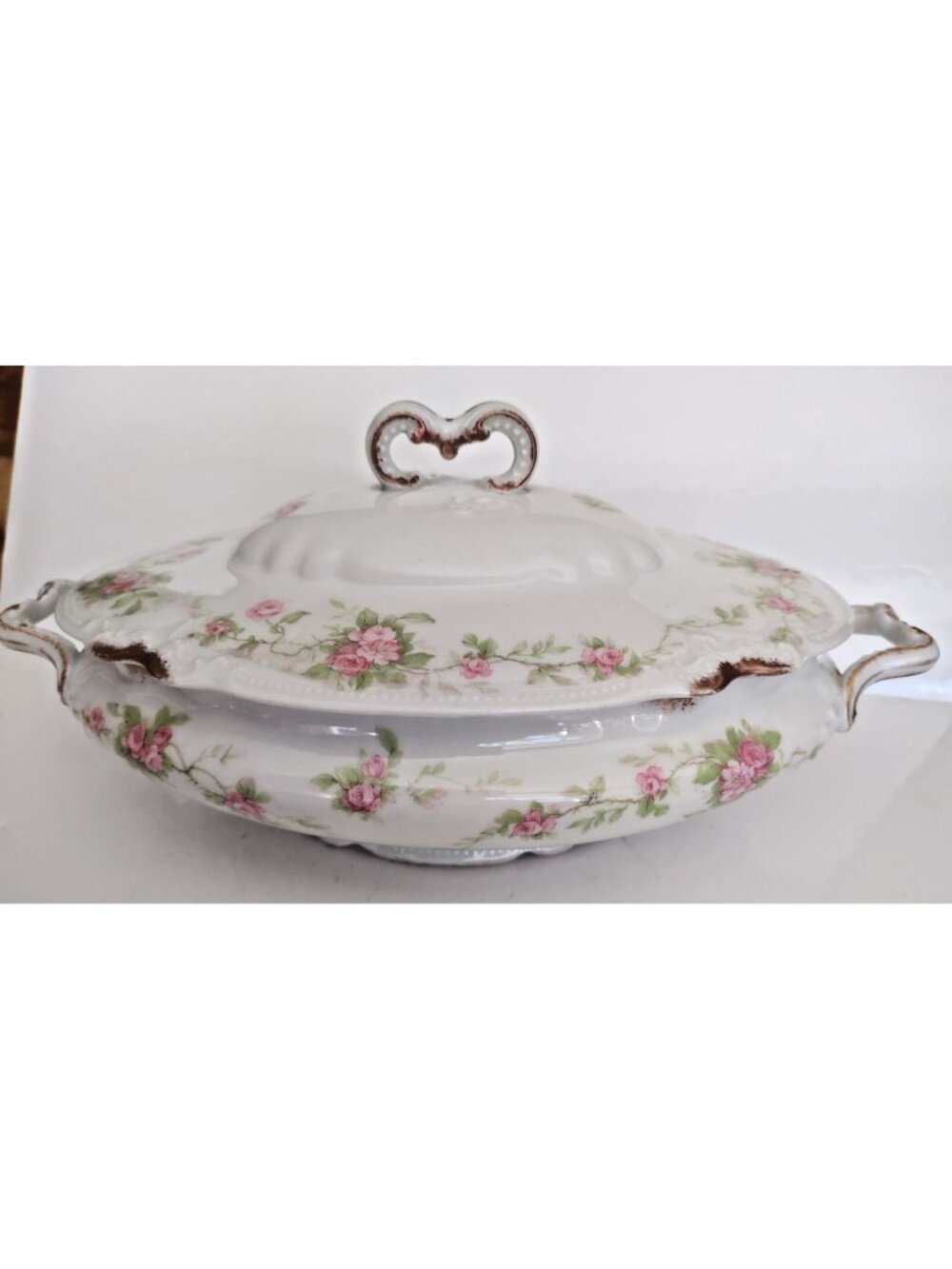 Antique  Theodore Haviland, Limoges, France Lidded Tureen 12" x 7 1/2"
